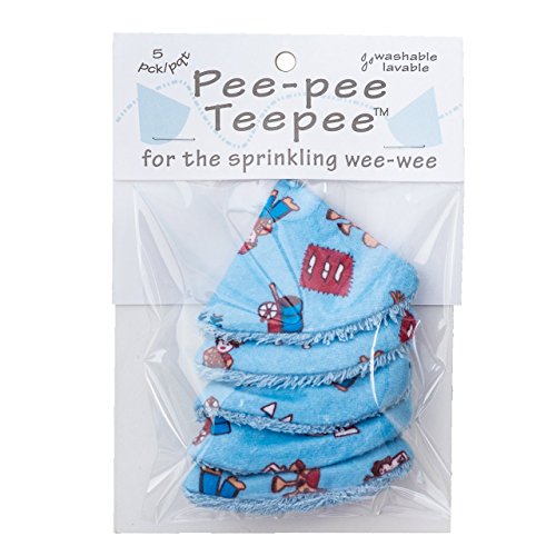 Image of Washable Cotton Pee-Pee Teepees That Shield Baby Boys Pee During Diaper Changes. Makes a Great add-on Gift for a Baby Shower Thanks to its Fun, Gift-Ready Store Packaging. 5 Pack. Western