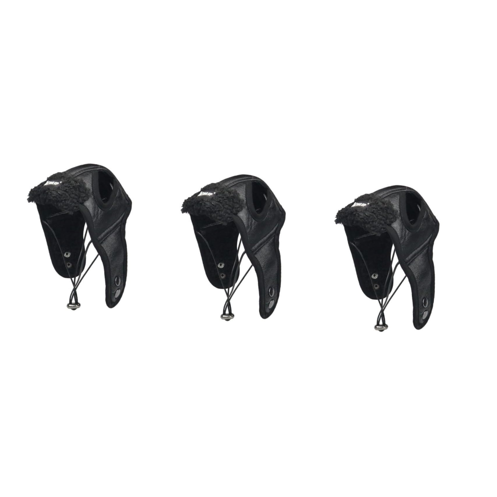 BESPORTBLE 3piezas Sombrero De Piloto para Mascotas Color Negro Disfraz Creativo para Perros y Gatos Talla XL para Fiestas y Eventos Especiales