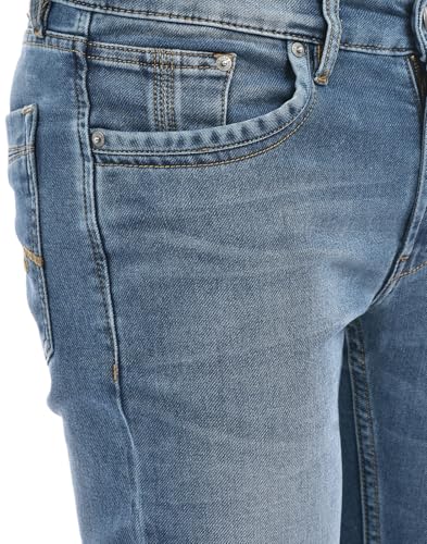 Image of Numero Uno Men's Light-Wash Skinny-Fit with Classic Styling Sustainable Jeans