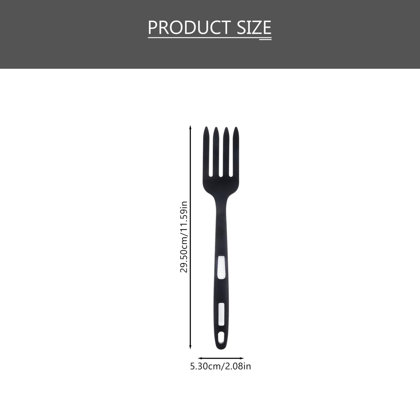 FUNOMOCYA Silicone Flexible Fork Set Dinner Forks Pasta Server Salad Mixing Fork Compact Kitchen Utensils Black White