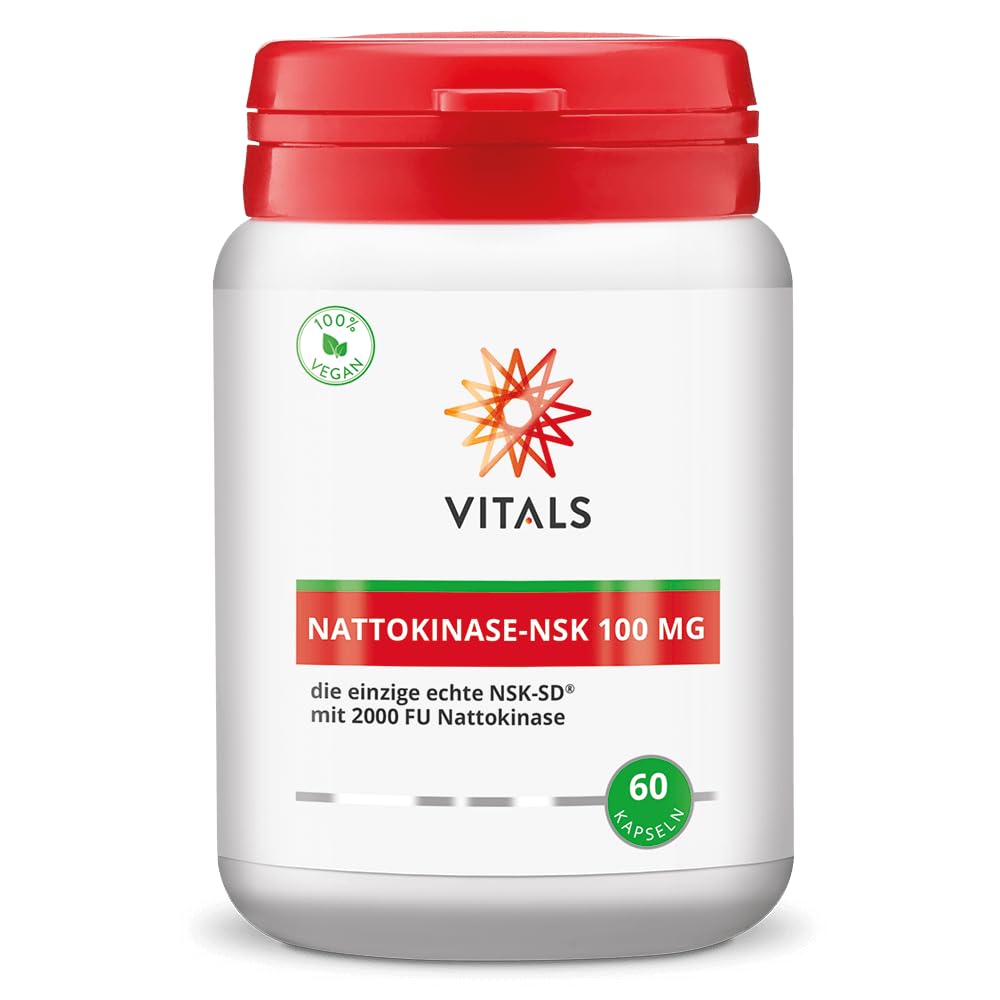 Vitals - Nattokinase-NSK 100 mg 60 Kapseln. Die einzige echte NSK-SD® mit 2000 FU Nattokinase.