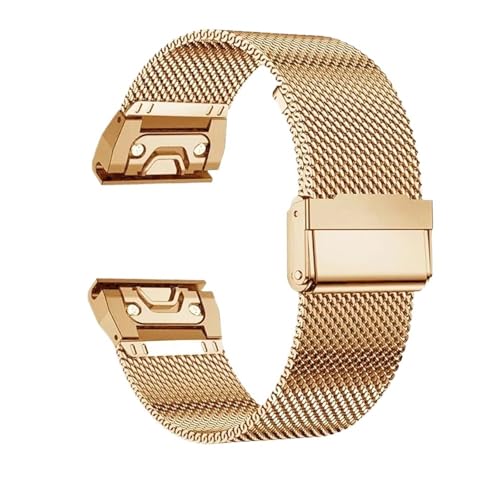 Bracelet montre 26mm métal JDIME en or rose pour le bureau et soirées