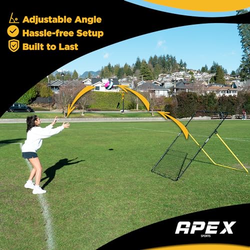 Adjustable Volleyball Rebounder Net 7x4 ft – Bounce Back Training Equipment with Angle Customization for Practicing Volleying, Bumping, Spiking – Durable & Portable with Travel Bag4