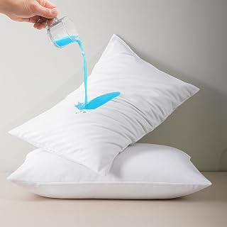Standard Size Pillow Protectors with Zipper, Pack of 2 (20"x26") - Ultra Soft Breathable Pillow Encasements, Machine Washable