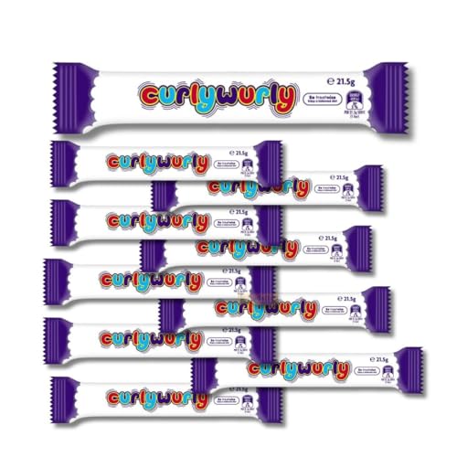Chocolate Bar Bundle with Curly Wurly – Fun & Chewy Chocolate Treat Selection For Snacking, gifting, lunchboxes, party bags, and on-the-go treats. (10x)