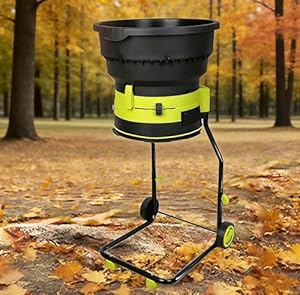 Naturalpowev Laubmulcher 2500W Gartenhäcksler Ohne Messer, Häckselverhältnis 17:1 I Bis 208L/Min I 54cm Extra Weit Einfülltrichter, Überhitzungsschutz, für Kompost & Garten 10m-Powercord