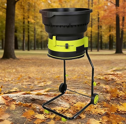 Naturalpowev Portable Electric Leaf Mulcher, Leaf Shredder with Collection Bag and Cutting Lines - 2500W 8000RPM Motor for 17:1 Ratio Compact Chipper, for Grass and Pine Needles 40m-Powercord