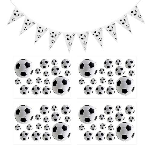 JDNFKG 1 Pieza De Pegatinas De Pared De Fútbol, 1 Pieza De Bandera De Fútbol, Pegatinas Creativas para Sala De Estar, Pinturas Decorativas Impermeables para Paredes, Decoraciones Fotográficas.