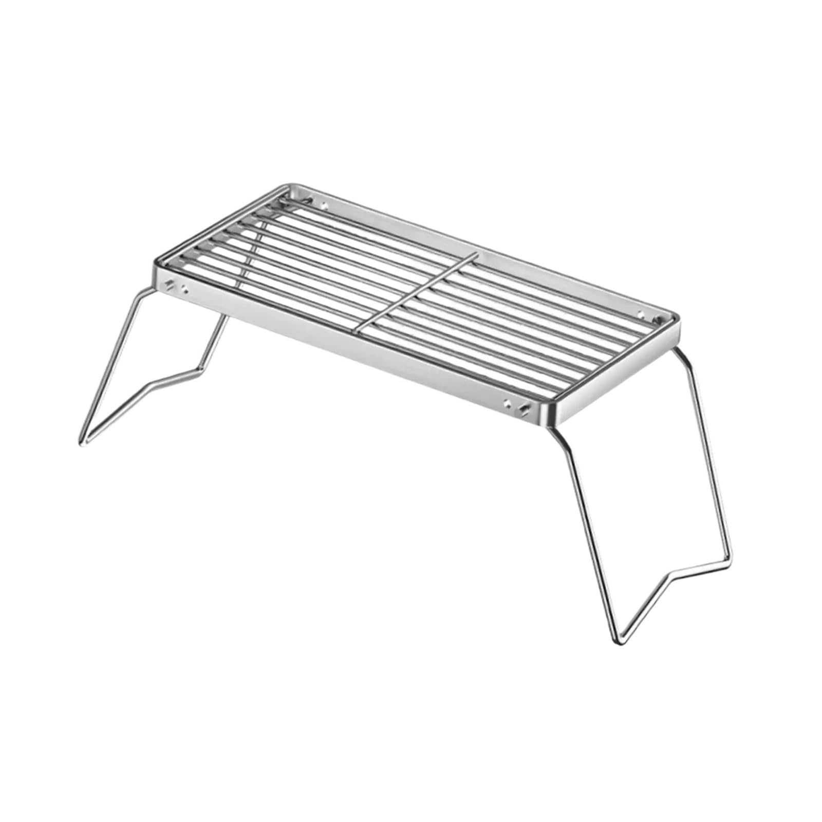 Grille de feu de camp pliante en acier durable pour vos grands barbecues nomades