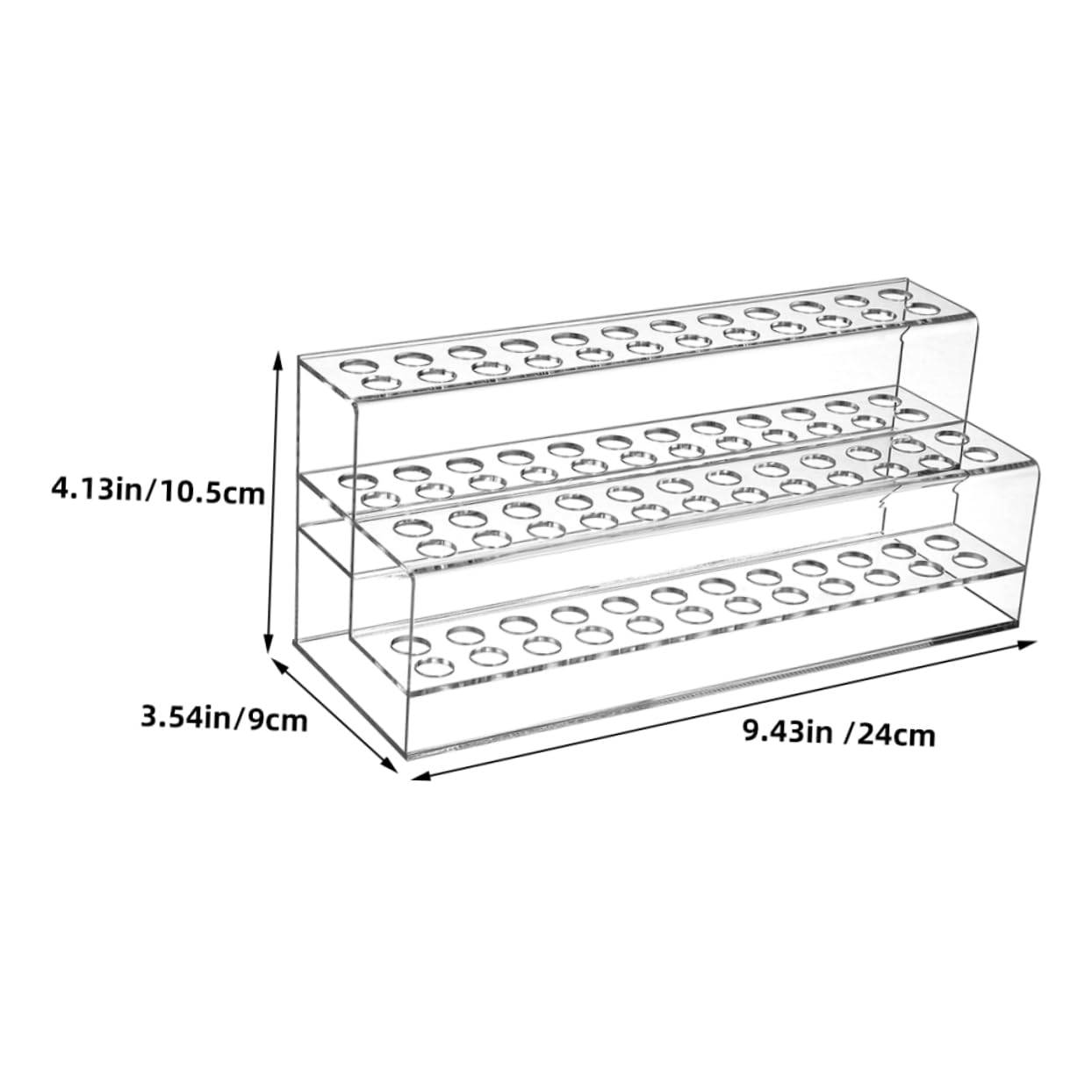 VILLCASE 2pezzi Portapenne in Plastica Trasparente da Organizzatore da Scrivania Espositore per Penne e Matite Contenitore Multiforo per Ufficio e Scuola