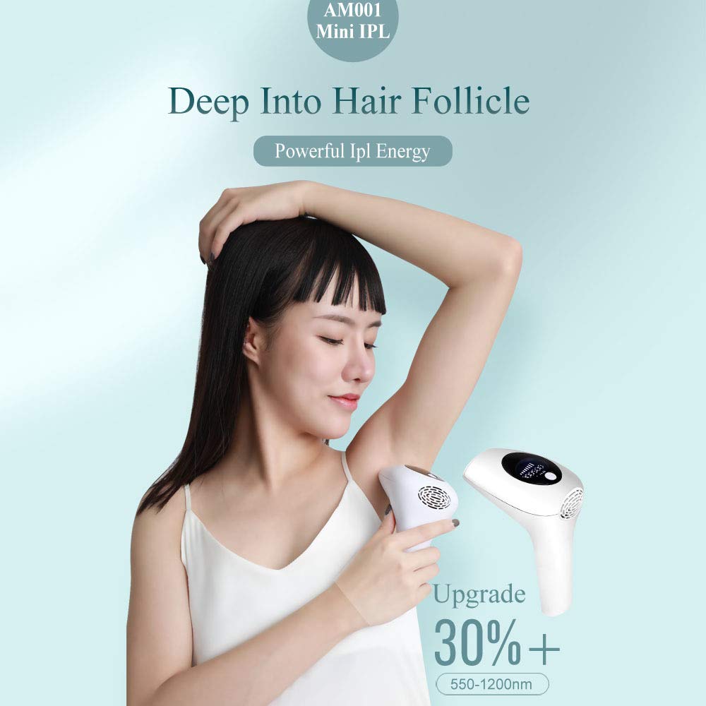 Upgrade to 900,000 flash permanent painless freezing point laser hair removal instrument IPL light skin rejuvenation beauty instrument household electric hair removal instrument for men and women,