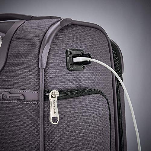 Image of Samsonite Solyte DLX Softside Expandable Luggage with Spinner Wheels, Mineral Grey, Carry-On 20-Inch