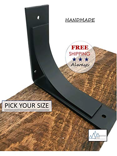 ONE Decorative Metal Support Bracket, Pick Your Size, Metal shelf brackets, Iron shelf