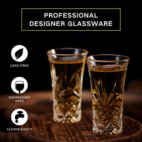 Tequila Glasses Heavy Base Shot Glass Cordial Glasses 2 OZ (Set of 6) - Image 4