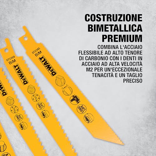 Dewalt Set Di Lame Alternative Bimetalliche Miste E Custodia (12 Pz.), DT2445-QZ - 4