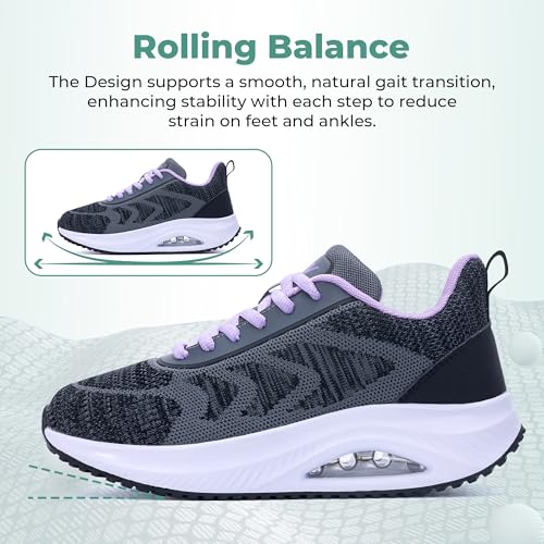 Image of Autper Plantar Fasciitis Shoes Women Walking Arch Support Tennis Casual Athletic Nurse Orthotic Sneakers for Foot Pain Relief