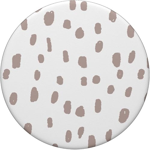 Miniatura 3 de PopSockets estéticos intercambiables con patrón dálmata, color blanco, color tostado, mínimo, neutro, PopSockets