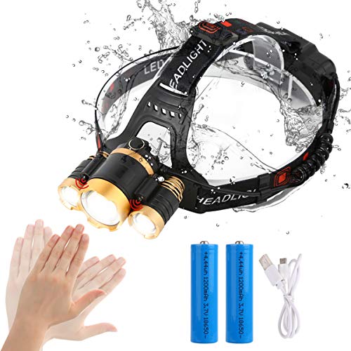 Wirise Headlamp, Rechargeable LED Head Lamp with Red Light, Super Bright Head Flashlight