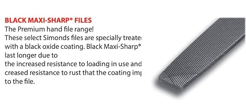 Miniatura 2 de Simonds - 78143100 Blk Maxi-Sharp, Mill Lime, Bastard, American, 6 in (Paquete de 12)