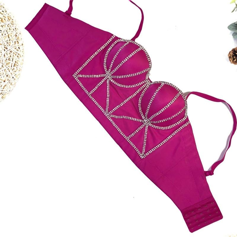 Sexy Bra with Coasters, Chain Decoration, Inner Wear or Outer , Herringbone