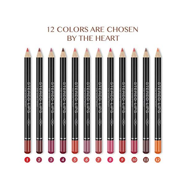 12-Colors-Lip-Liner-Pencil-Professional-Matte-Lip-Liner-and-Lipstick-set-for-Waterproof-Long-Lasting-Smooth-Natural-Lip-Makeup Vibely 12 Colors - Lip Liner Pencil Professional Matte, Lip Liner and Lipstick set for Waterproof Long Lasting Smooth Natural Lip Makeup