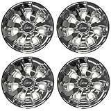 (Set of Four) 8 inch Drifter Golf Car Wheel Covers (Chrome)