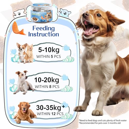 Lachs Hundeleckerlis,Hundetraining Leckerlis Belohnung, natürliche fettarme Lachssnacks für Hunde, reich an Omega 3, nahrhaft und Gute Absorption, gesunde Hundeleckerlis Hundesnack 100g