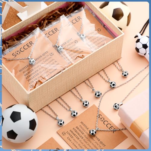 Image of Tondiamo 12 Pcs 3D Sports Ball Necklaces, Team Gifts