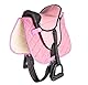 PFIFF 103106 Sattelset für Shettys oder Holzpferde, Komplettset, Kindersattel, Rose