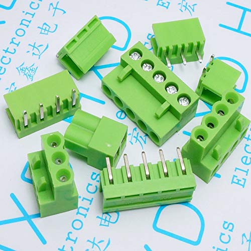Davitu Green HT3.96MM 2P3P4P5P6P8P HT3.96 Terminals Set of straight legs - (Color: 100pcs a pack, Pins: 3P Straight foot)