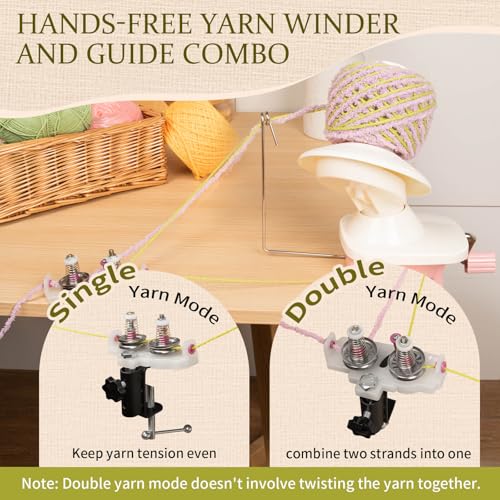 Image of SPEENSUN Yarn Winder, Yarn Winder for Crocheting, 3.5 OZ Easy-to-Install and Efficiently Yarn Ball Winder with Twist Winder Thread Guide for Yarns Below 0.18 Inch,for Crochet and Knitting Lover