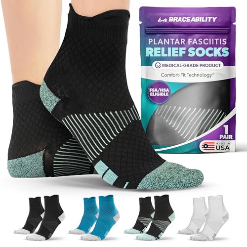 BraceAbility Full-Toe Arch Support Socks