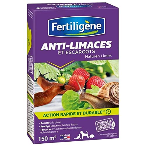 FLIMEX45 FERTILIGENE Anti limace et Escargots Granules d'origine Naturelle | 450 GR | 150 m traités | Action Rapide et Durable | Prêt à l'emploi | Utilisable en Agriculture Biologique