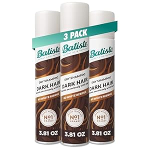 Batiste Dark Dry Shampoo, Waterless shampoo, 3.81oz 3 pack