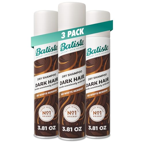 Batiste Dark Dry Shampoo, Waterless shampoo, 3.81oz 3 pack