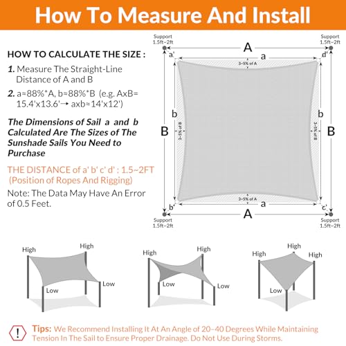 Image of KANAGAWA 26'X26' Sun Shade Sail Gray Curved Square Customizable