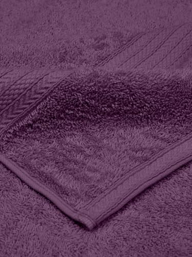 Image of Bombay Dyeing Towel 100% Cotton Tulip Bath Turkish Towel | 450 GSM, Super Soft & Ultra Absorbent | 75cm x 150cm | Hand Washable & Machine Washable (Purple)