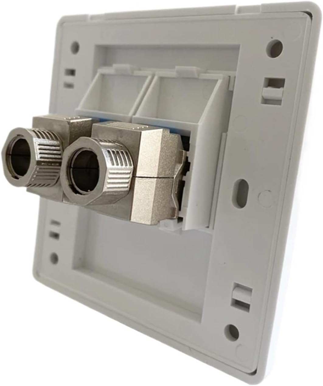 2-port CAT8 RJ45 wall panel 40Gbps ultra-high-speed CAT.8 LAN network panel(Two Ports CAT8)