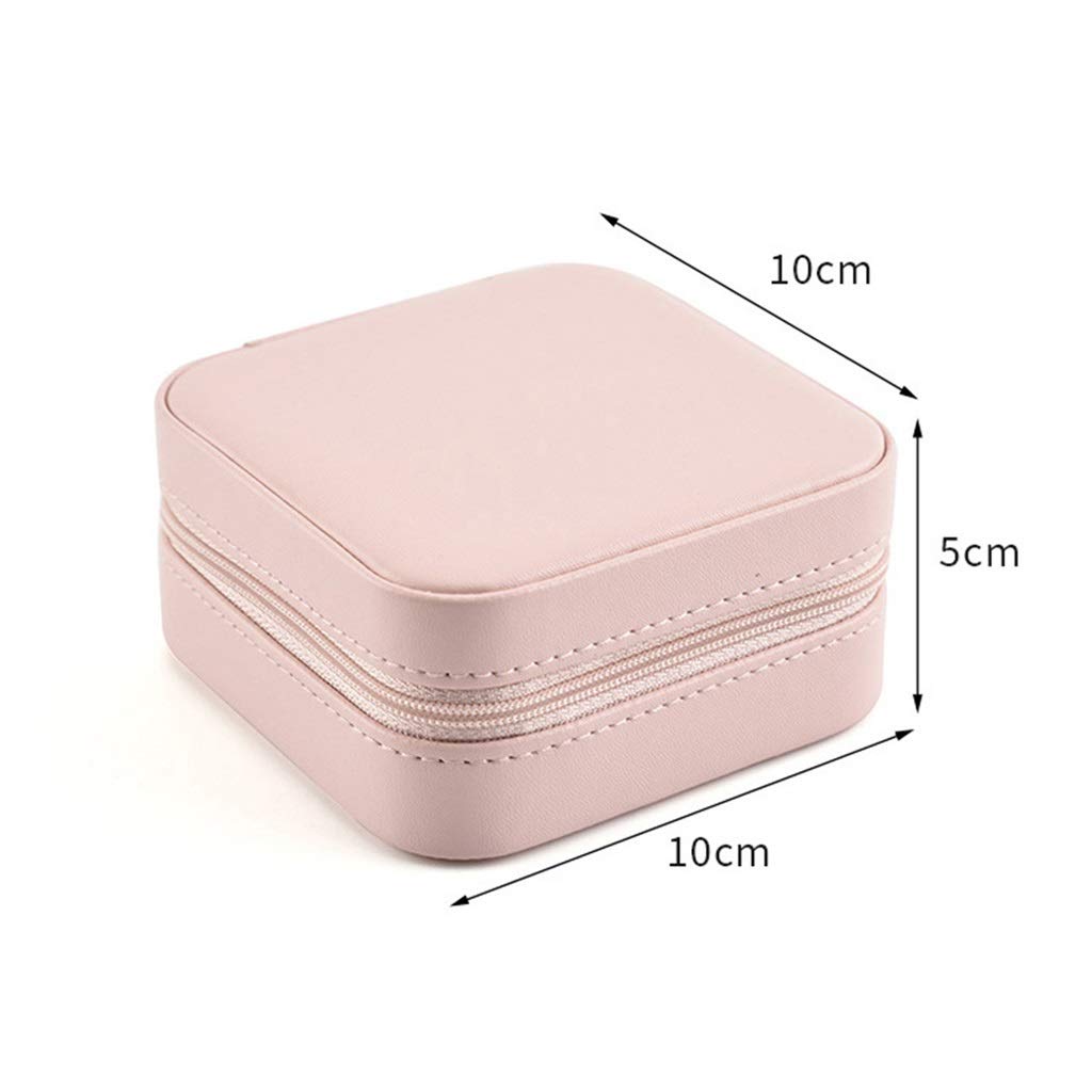 Schmuck-Organizer-Box, Schmuckschatulle, tragbar, für Reisen, Kunstleder, Reißverschluss, Schmuckschatulle, PU-Leder, Reißverschluss, Schmucketui, Hochzeitsgeschenkboxen für Frauen, bestes Geschenk