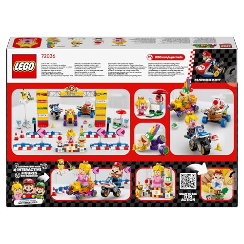 Super Mario Kart: Pack Baby Peach e Gran Premio, Veicoli e Pista Giocattolo da Costruire, Set con Personaggi Nintendo da Collezione, Giochi per Bambini e Bambine da 8 Anni, Idea Regalo 72036 - Lego - Immagine 7