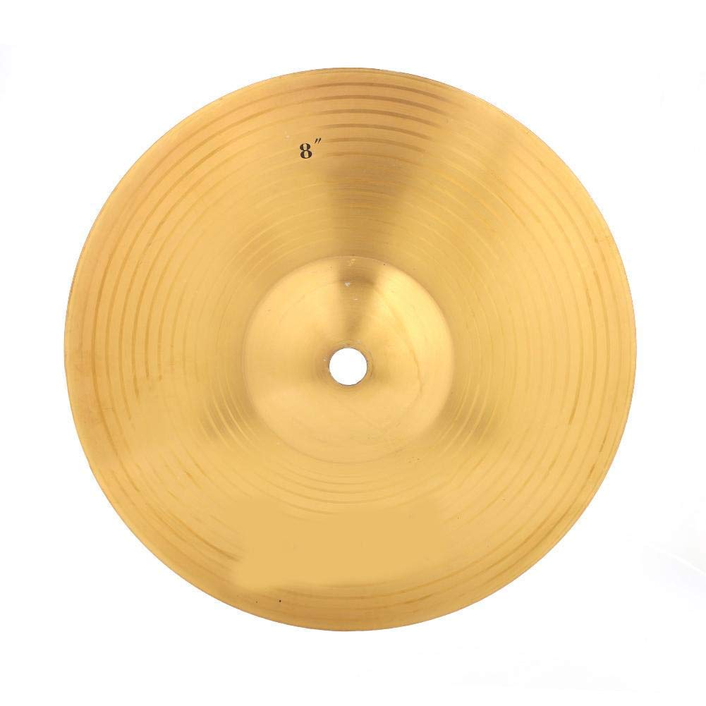 Platillo Splash 8 Pulgadas para Batería Jazz Drum, Latón Auténtico con Acabado Tradicional, Ideal para Estilo Duradero, Toallitas Incluidas – Compatible con Instrumentos de Percusión Profesionales