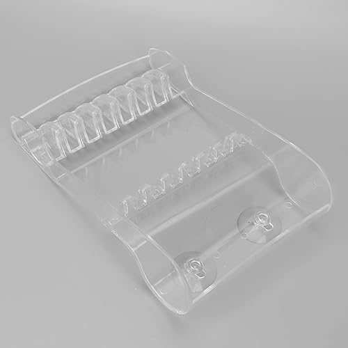 Miniatura 6 de Brrnoo Estante de almacenamiento para tijeras de peluquería, plástico transparente, 6 estantes, aprox. 8.3 x 5.5 in 8.3 x 5.5 pulgadas, accesorio