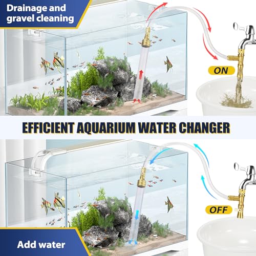 GADFISH Gravel Vacuum for Aquarium Water Changer Fish Tank Cleaning Tools, Siphon Universal Quick Pump Aquarium Water Changing (30ft) by GADFISH - Image 2