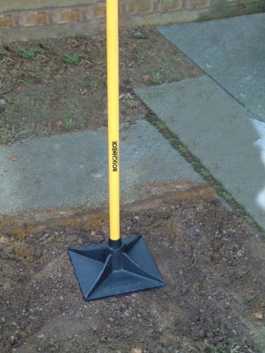 Roughneck Bodenstampfer aus Glasfaser, 20,3 x 20,3 cm, 5,4 kg, Schwarz / Gelb