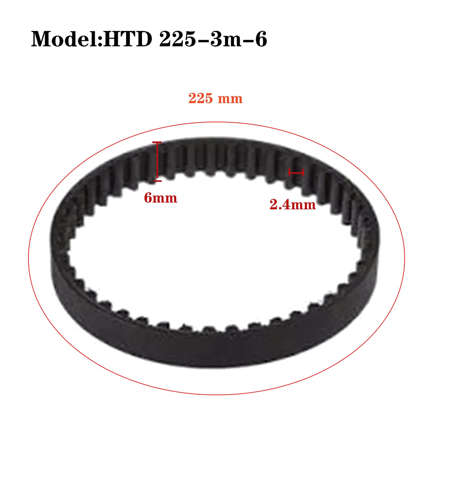 Cinghia Dentata Htd Cinghia Dentata Sincrona 2450-14M-50 - Cinghia HTD In Gomma, 175 Denti, Larghezze 35/40/45/65mm Cinghia 2450-14M
