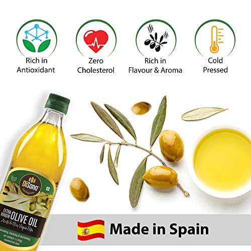Image of DiSano Extra Virgin Olive Oil, First Cold Pressed, 1L + DiSano Extra Light Olive Oil, Ideal for Indian Cooking, 2L