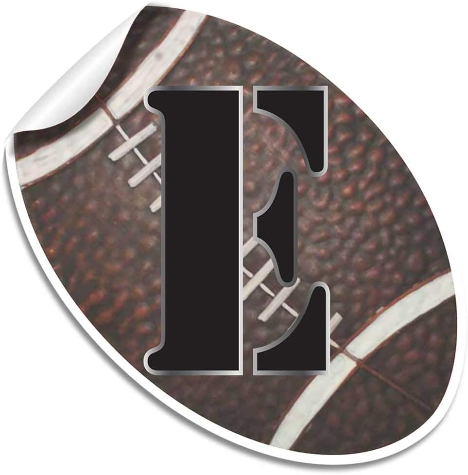 Wall Letters Custom Children's Decal Stickers Nursery Baby's Room Peel Stick Name Boy's Bedroom Decor Alphabet Initial Vinyl Kids Decorations Playroom Home Ball Sport Locker Girls (Letter E Football)