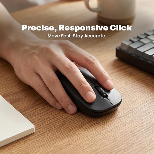 Image of EVM NEO Wireless Mouse for Laptop & PC | 2.4GHz Wireless Connectivity | 1600 DPI Optical Mouse | 10m Range | Smooth Tracking | 1-Year Warranty (EVM-NEO-3W042) Black