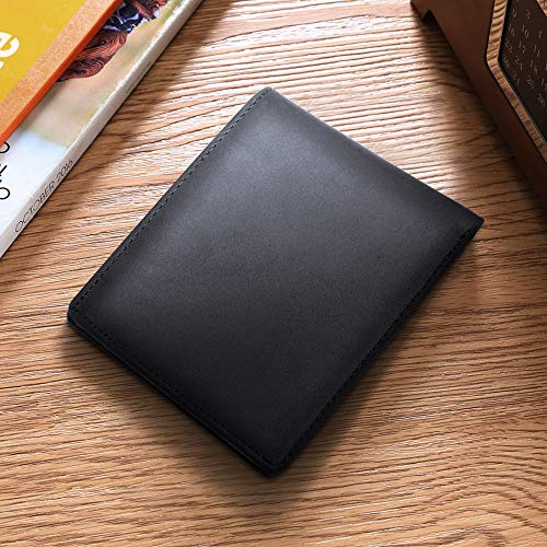 Kenon Personalized Leather Wallet For Man, Engraved RFID Blocking Bifold Stylish Black Wallet For Man Valentines Birthday Christmas Gifts4