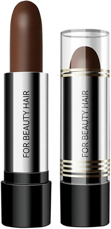 Disposable Hair Dye Pen, Black/Dark Brown/Coffee Hair Color Stick, Long Lasting Fast Staining Washable High Saturation Cover Hair DIY Hairstyle Hair Color Stick (02# Dark Brown)